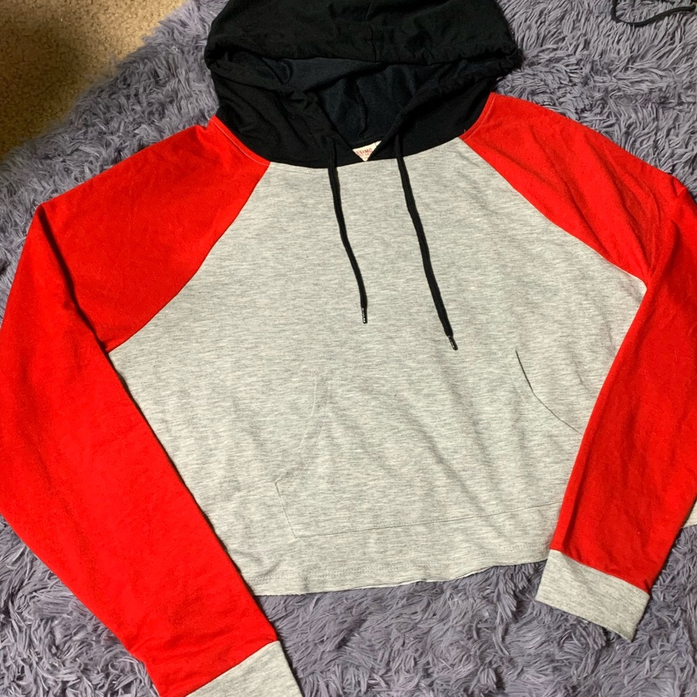🟥 Cropped colorblock hoodie 🟥